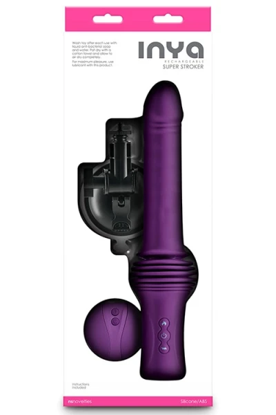 nsnovelties Super Stroker Remote Controlled 14.5" Thrusting Heated Vibrator with Suction Cup Base