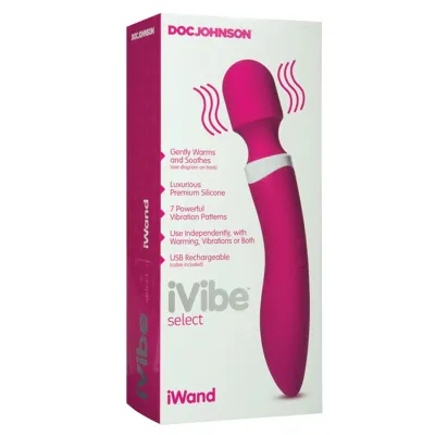 iVibe Select iWand Massager USB Rechargeable Color Pink Doc Johnson