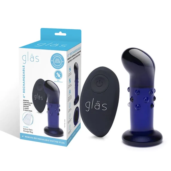 GLAS G-Spot/P-Spot Remote Controlled Vibrating Plug