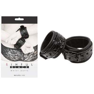 Sinful Black Wrist Cuffs