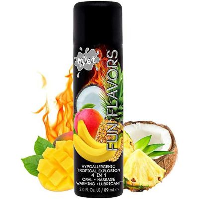 Wet Fun Flavors Tropical Explosion Warming Water Based Lube 3oz