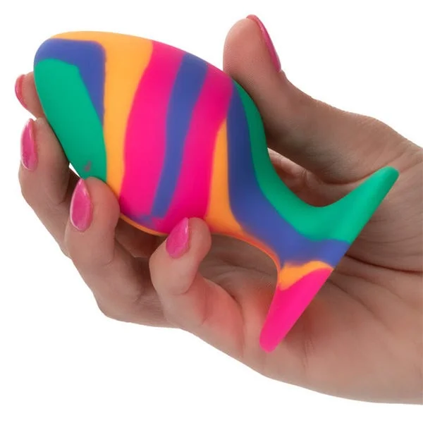 Cheeky Large Silicone Tie-Dye Butt Plug