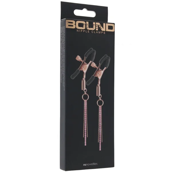 Bound Adjustable D3 Nipple Clamps by NS Novelties - Rose Gold