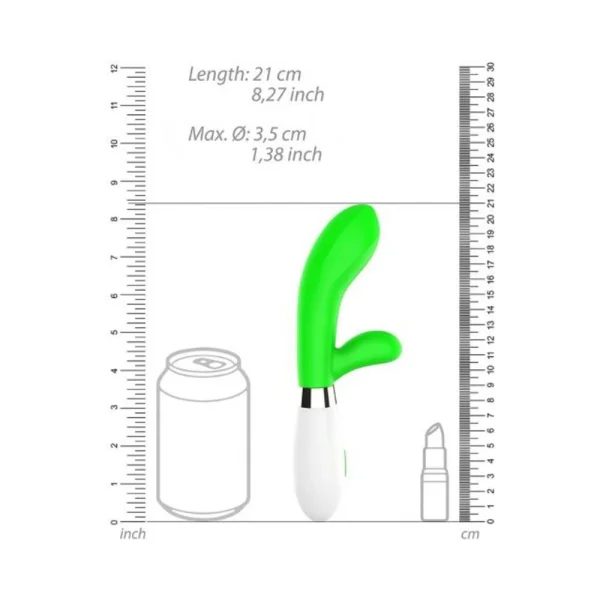 Luna Neon Achilles Ultra-soft Silicone Dual Stimulator Green