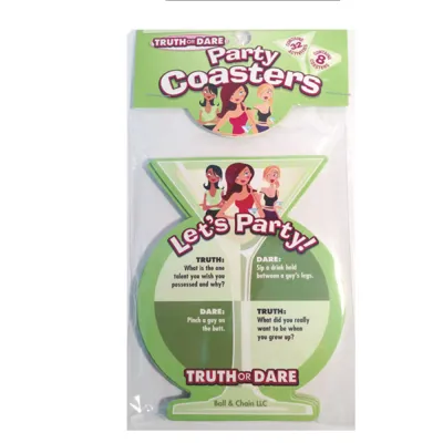 Let s Party Cup Glass Coaster Truth or Dare