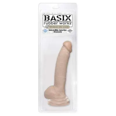 Basix Rubber Works 9 Inch Suction Cup Dong Flesh