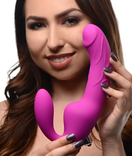 Royal Rider Vibrating Silicone Strapless Strap-On Dildo