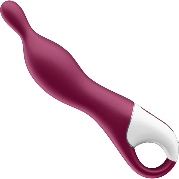 Satisfyer A-Mazing 1 Rechargeable Waterproof 12-Function A-Spot Vibrator - Berry