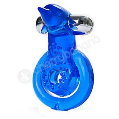 Dolphin Blue Vibrating Cock Ball Harness