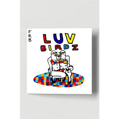 Wild Secrets Luv Birds Greeting Card Wild Secrets X Filthyratbag by Celeste Mountjoy