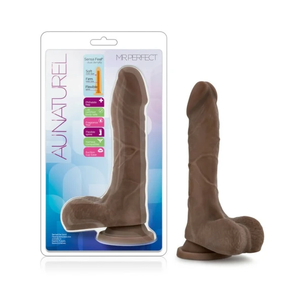 Au Naturel Mister Perfect Chocolate Brown Dildo