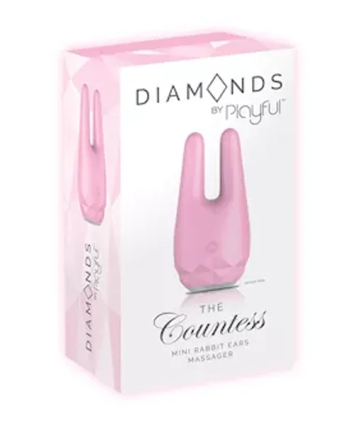 Diamonds - The Countess Mini Rabbit Ears Massager (Pink) — image 14 of 14