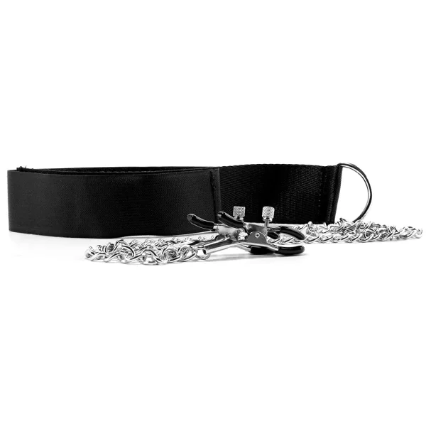 Lux Fetish Collar And Nipple Clips