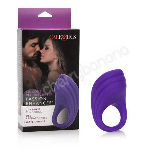 Silicone Rechargeable Purple Passion Enhancer Cock Ring