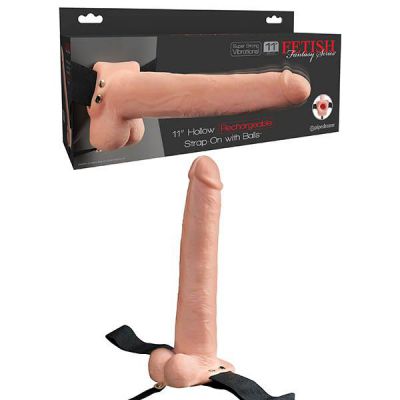 Fetish Fantasy Series 11 Hollow Rechargeable Strap On with Balls