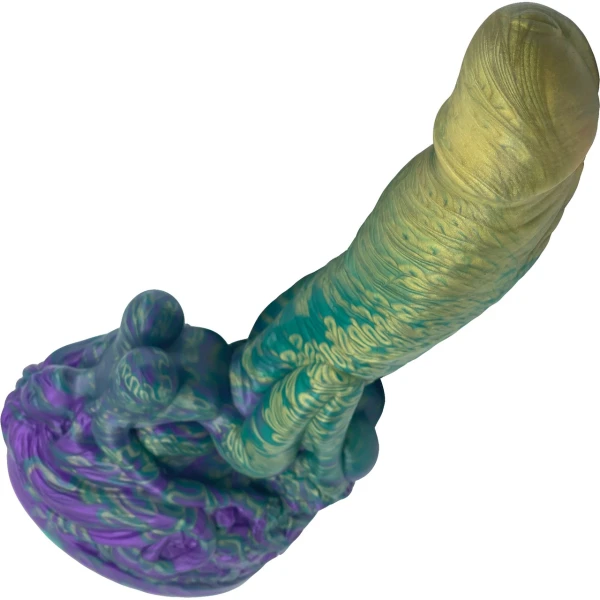 The Futanari 9.5" Silicone Fantasy G-Spot Dildo By Uberrime - Mardi Gras