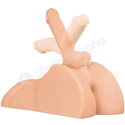 PDX Plus Perfect Ride Light Flesh Mega Masturbator With Anal Entry Posable 6 Cock