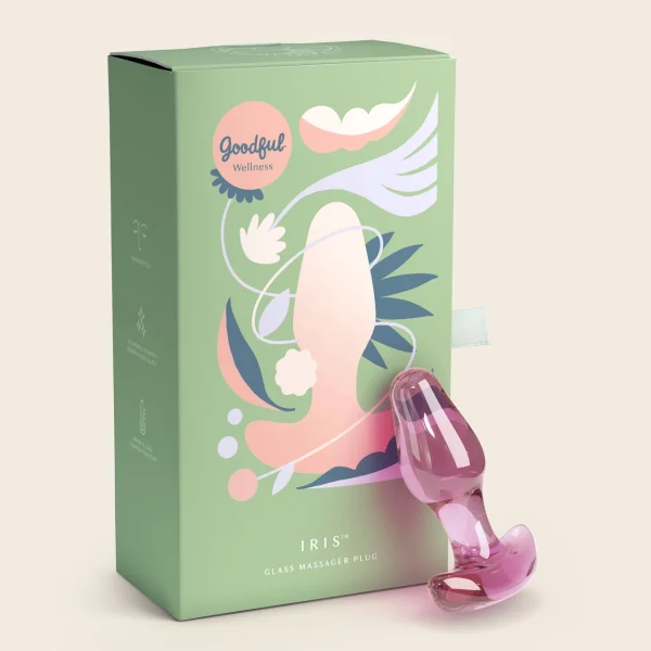 Goodful Wellness Iris Pink Glass Anal Plug