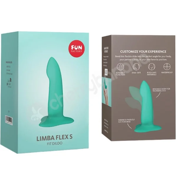 Fun Factory Limba Flex S Green Bendable & Poseable 4.7" Silicone Dildo