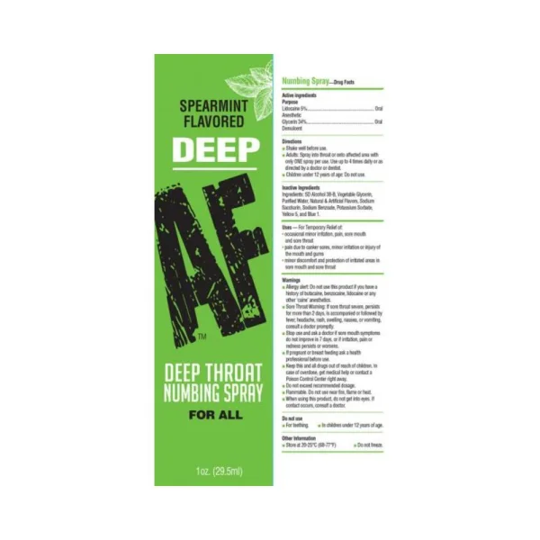 Deep Af Numbing Throat Spray