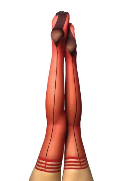 Monica Sheer Cuban Heel Thigh Highs