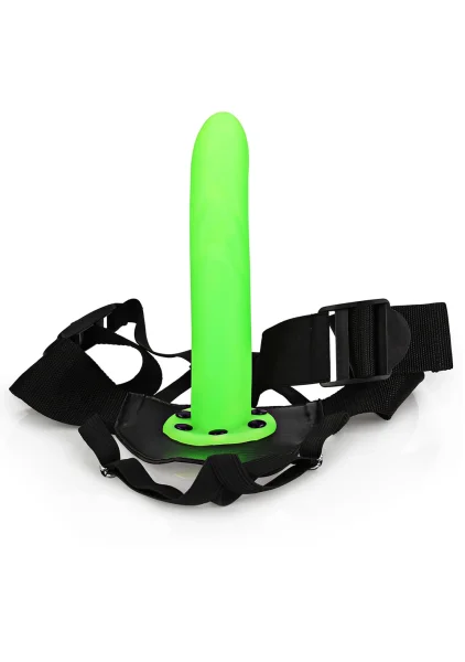 Ouch! Glow in the Dark Textured Curved Hollow Strap-On — image 4 of 9