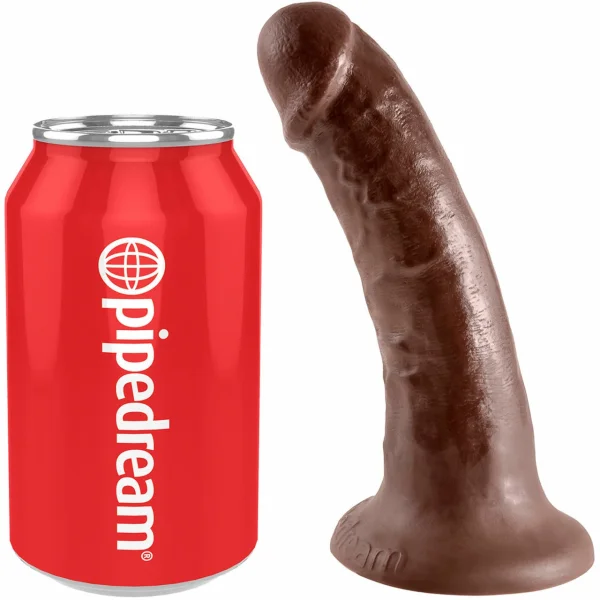 King Cock 6" Suction Cup Dildo - Chocolate