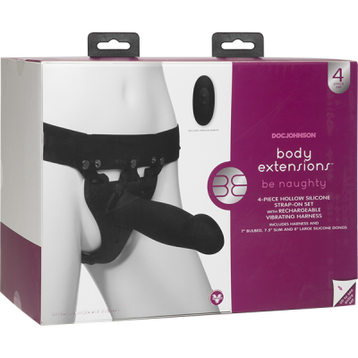 Triple Vibrating Strap On System