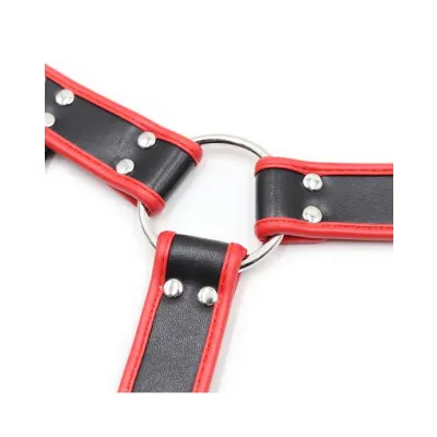 Chest Harness Black red