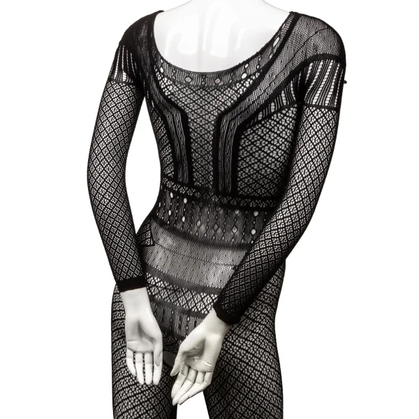 Scandal Full Length Lace Body Suit - One Size - Black