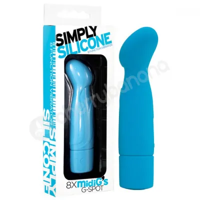 Simply Silicone 8 X Midi G s Blue G spot Vibrator