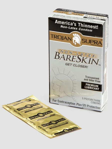 Trojan Supra Non Latex Polyurethane Condoms (6 Count)