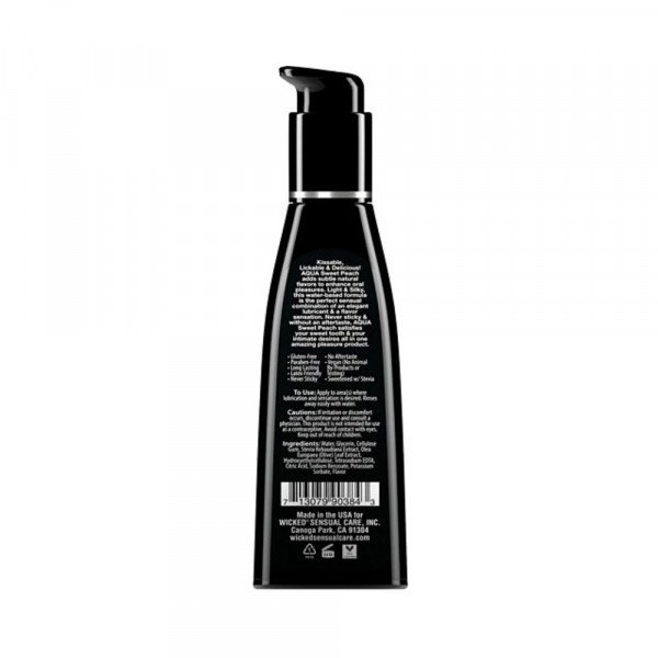 Wicked Aqua Sweet Peach Flavored Lubricant 4oz