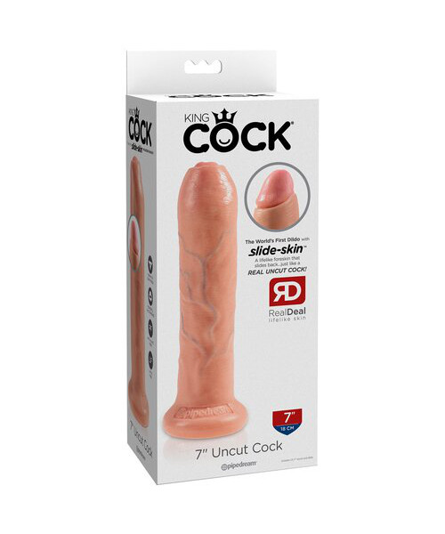 Pipedream King Cock Light Tone Uncut Dildo - 6, 7 or 9 Inch — image 9 of 10