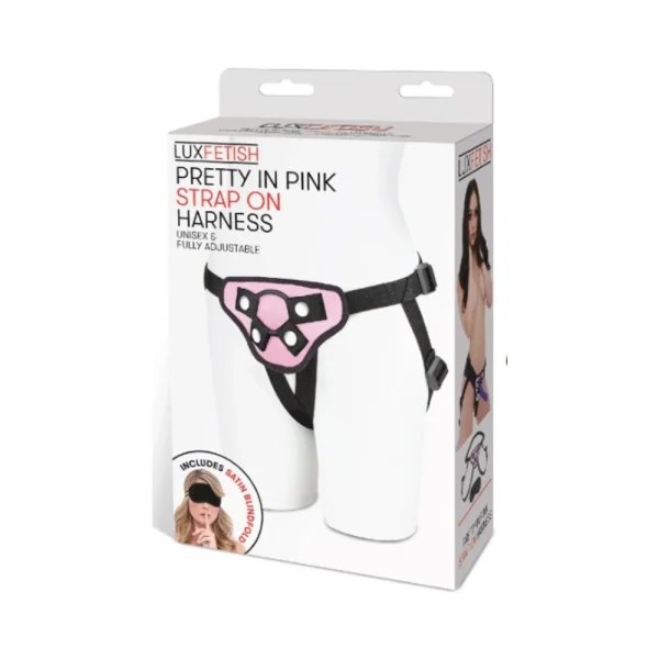 Lux Fetish Pretty In Pink Strap On Harness