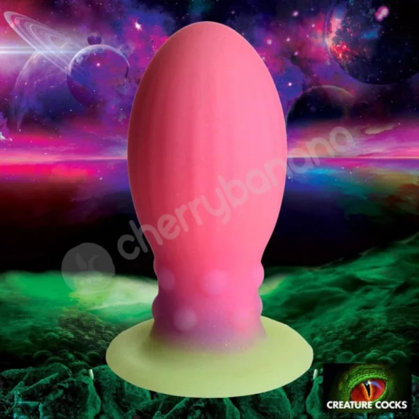Creature Cocks XL Xeno Egg Glow In The Dark Silicone Egg Dildo
