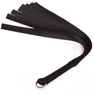 Bondara Cardinal Sin Black Grosgrain Ribbon Flogger 21 Inch