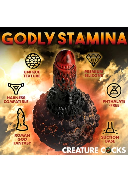 Vulcan 8.75" Silicone Suction Cup Dildo With Balls By Creature Cocks