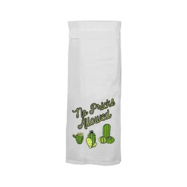 Games & Novelty: Twisted Wares No Pricks Allowed Flour Towel