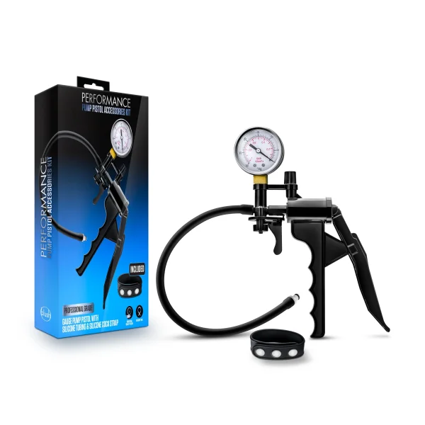 Performance - Gauge Pump Pistol With Silicone Tubing & Silicone Cock Strap - Black