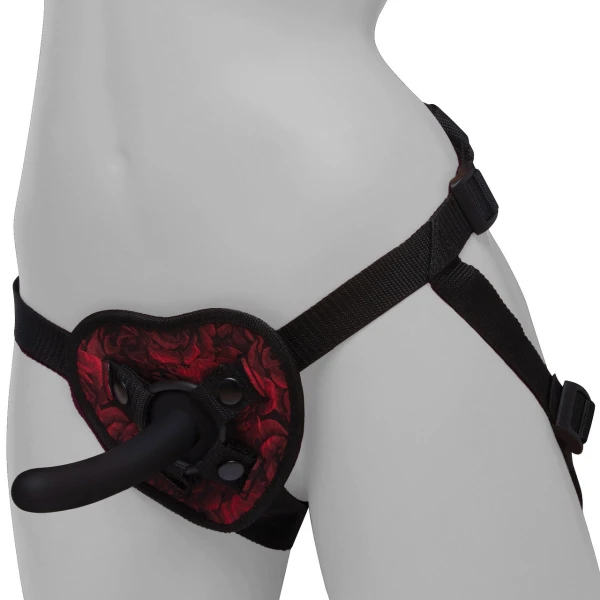 Secret Kisses Heart Strap-On Harness and Dildo