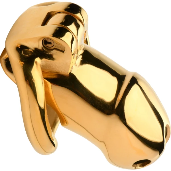 Master Series Midas Gold Plated Chastity Cage