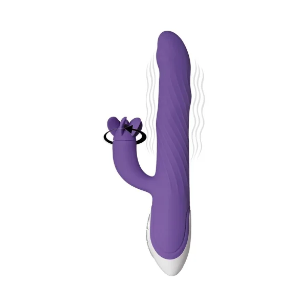 Evolved Tilt-o-whirl Dual Vibe With Spinning Clit Stimulator 8 Vibe Functions And 5 Wave Functions I — image 7 of 9