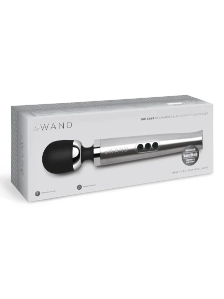 Le Wand Die Cast Rechargeable Vibrating Body Massager - Silver