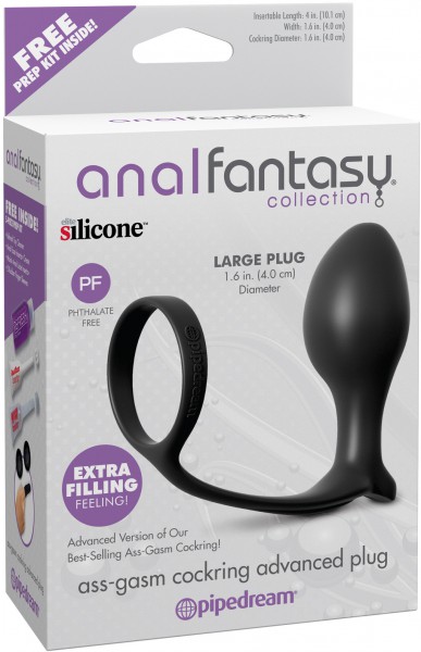 Ass-Gasm Cock Ring Advanced Plug