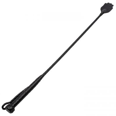 Bondara Talk to the Hand Leather Crop 26 Inch