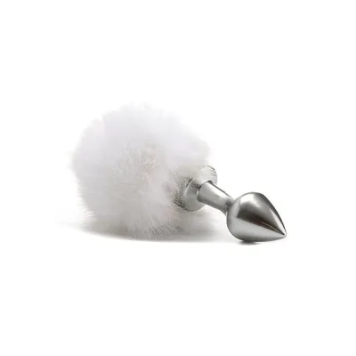 Beginner Bunny Tail Buttplug Silver