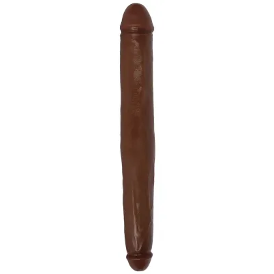 Jock 18 Inch Tapered Double Dildo Chocolate