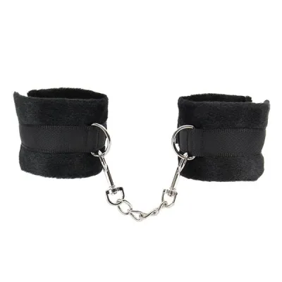 Love In Leather Plush Wrist Cuffs