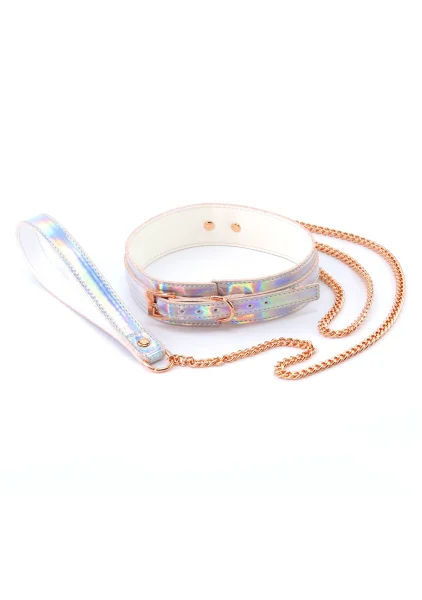 Cosmo Bondage Collar And Leash By NS Novelties - Rainbow